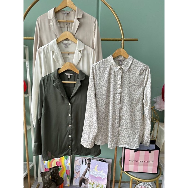 Hm satin shirt blouse