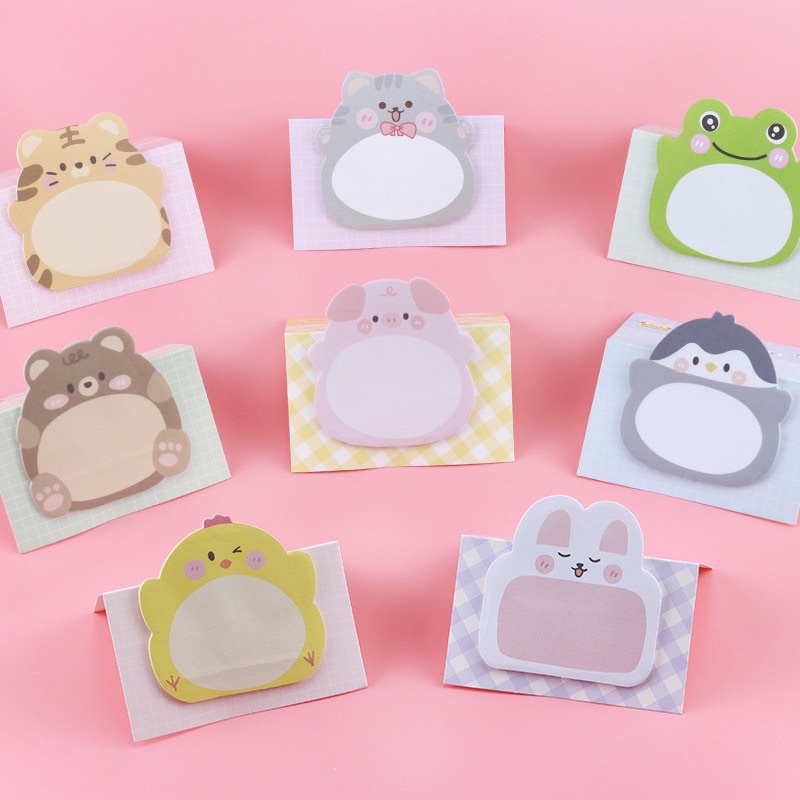 BLANJA.idsP STICKY NOTES MINI MOTIF ANIMAL STICKY NOTE / MEMO PAD / BIEN LI TIE/POST IT NOTE KARAKTER CUTE MURAH