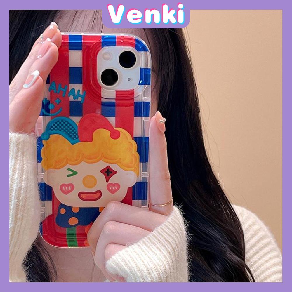 Case For iPhone 14 Pro Max Soft TPU Clear Jelly Airbag Case Cute Cartoon Clown Camera Protection Shockproof For iPhone 14 13 12 11 Plus Pro Max 7 Plus X XR