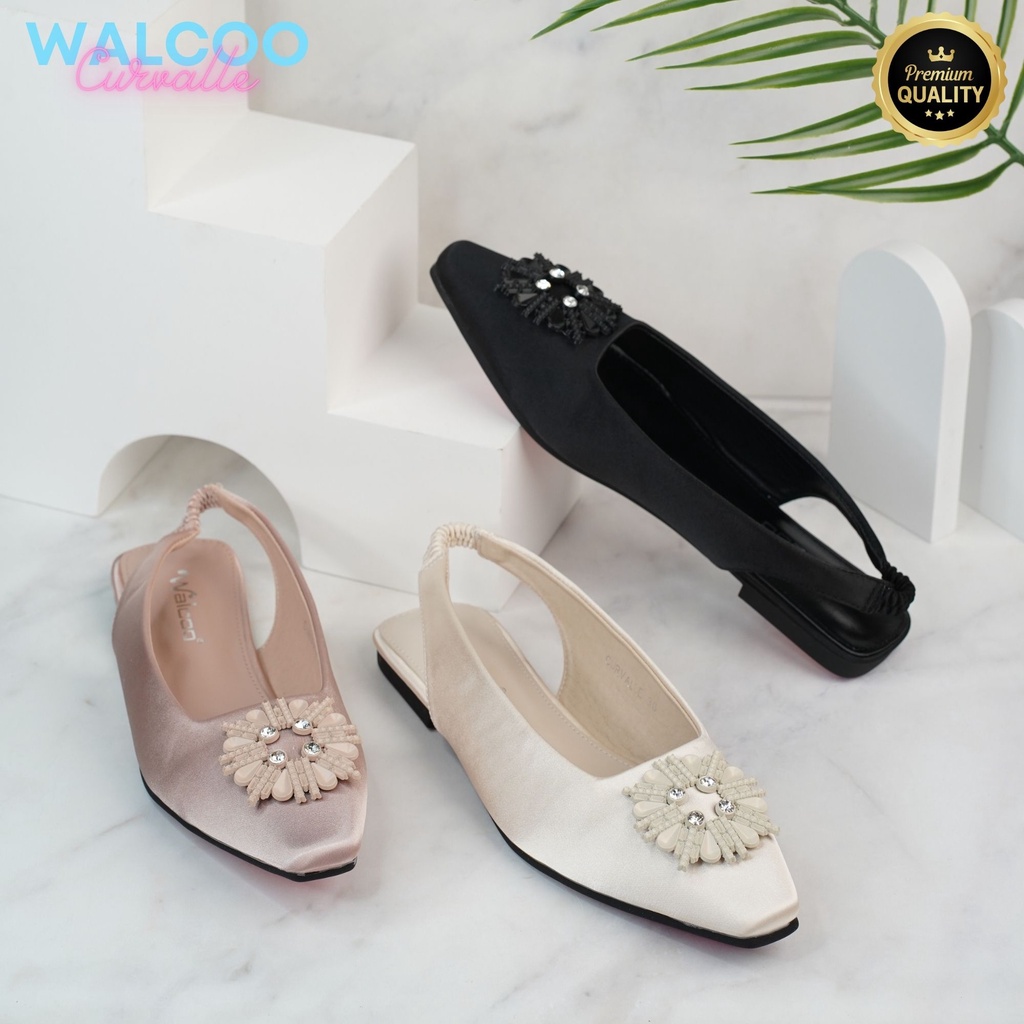 Walcoo Sepatu Wanita Balet Import CURVALLE