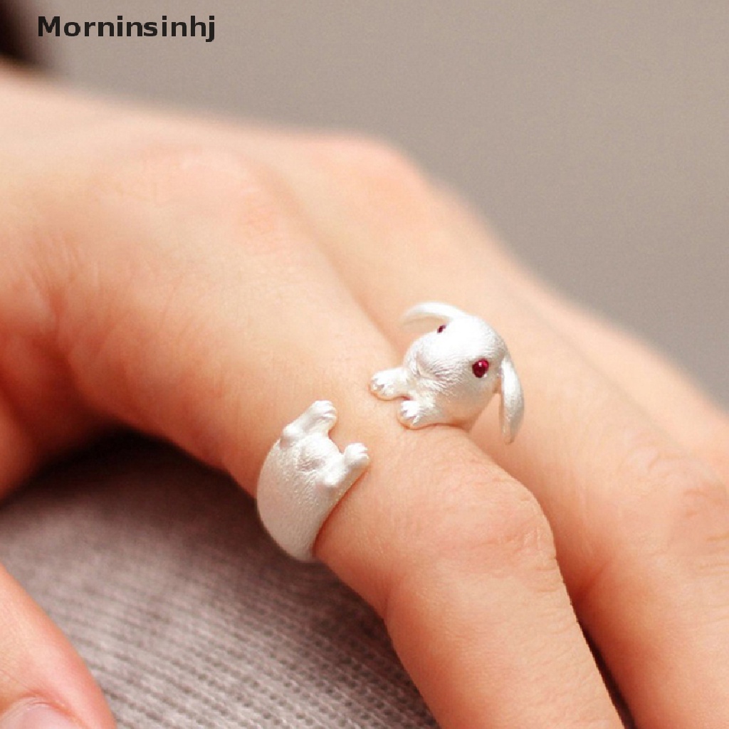 Mornin Cincin Vintage Lucu Stereoskopik Kelinci Animal Open Adjustable Untuk Wanita Pria id