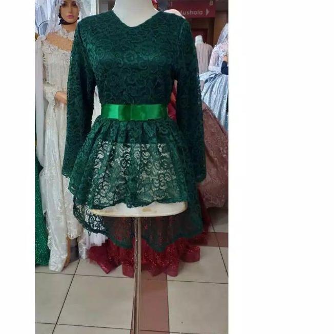 ♢ ( HANYA ATASAN ) KEBAYA DEWI BROKAT / KEBAYA AURORA BROKAT MODERN / HIJAU BOTOL / GOLD / MAROON / 