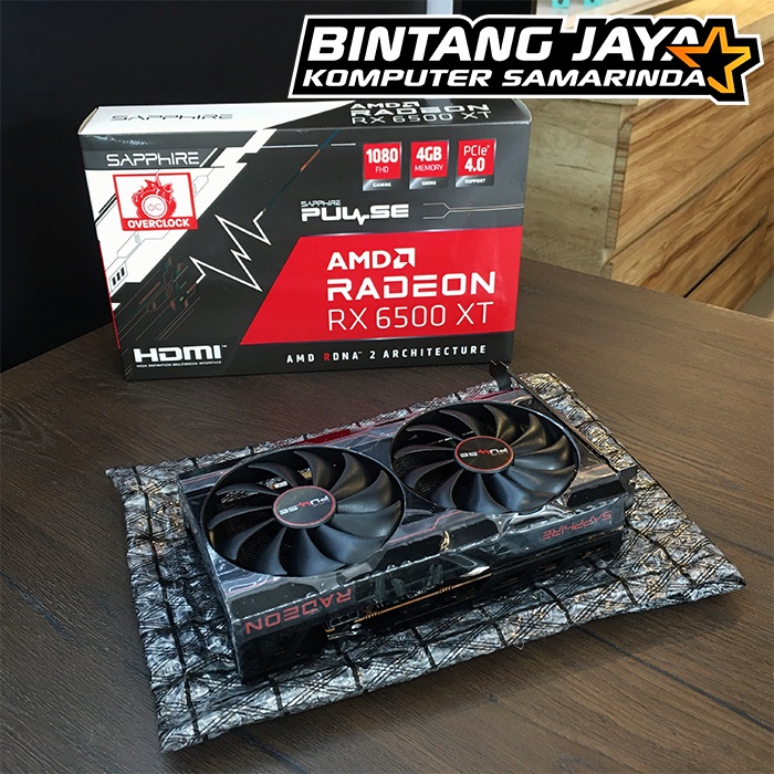 VGA Sapphire Pulse AMD Radeon RX6500 XT 4GB PCIe 4.0 OVERCLOCK
