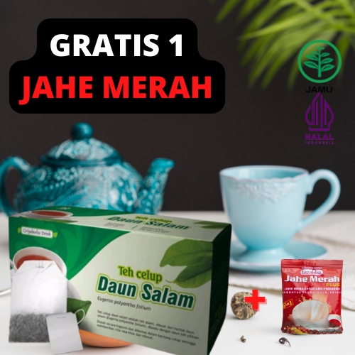 

Herbal mengobati darah tinggi rematik asam urat teh daun salam isi 20 kantong alami tanpa efek samping berkualitas halal original sudah izin bpom