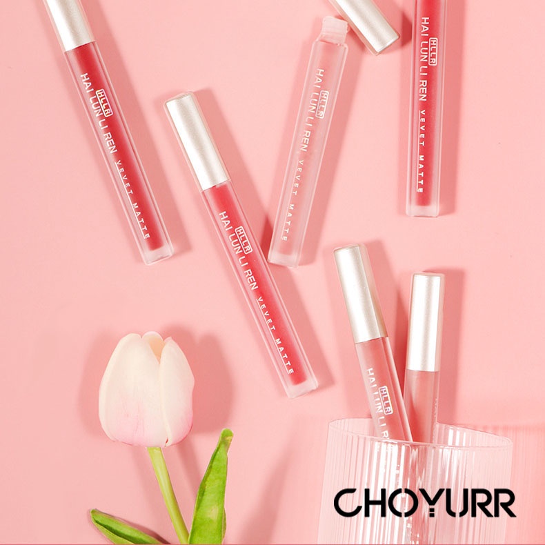 【COD】Lip Gloss Liquid Matte Silky Mist Lip Mud Matte Light Thin  Non-stick Cup Waterproof &amp; Long Lasting Korean Import-CH