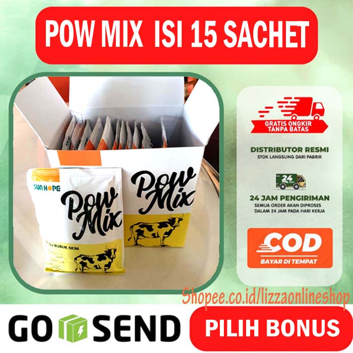 PowMix Sunhope 1 Box isi 15 Sachet - PowMix Sunhope Pow Mix Sun hope Susu Kolostrum