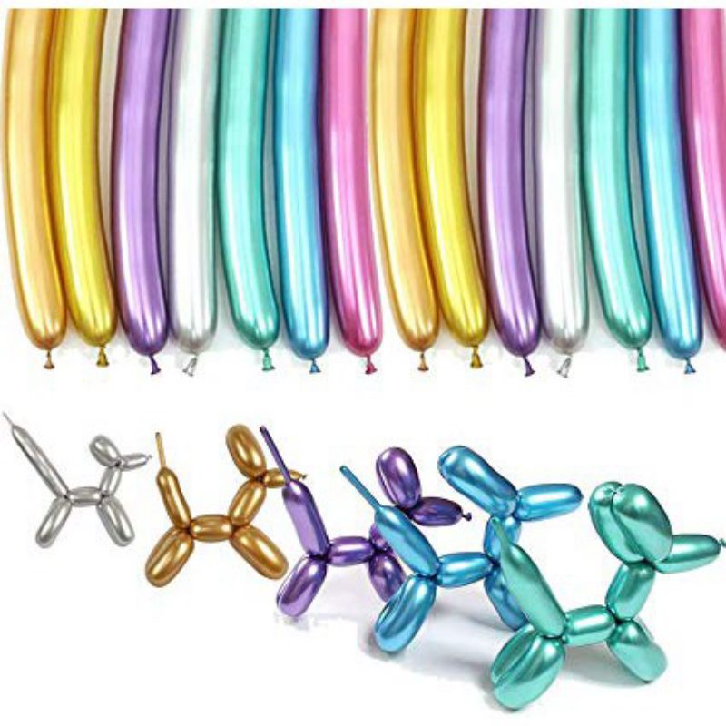 Balon twist chrome ecer SATUAN balon twist cacing chrome balon cacing chrome balon chrome cacing bal