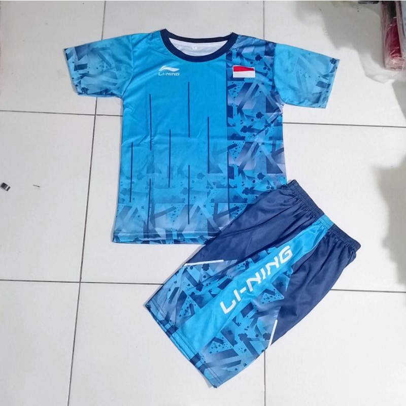 SABLON NAMA NOMER/ Jersey Baju Badminton Setelan Baju Anak Bulutangkis Baju Olahraga Anak Baju Setelan Training