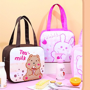 ⭐️𝐈𝐇𝐒 𝟗𝟑𝟓 𝐋𝐚𝐦𝐩𝐮𝐧𝐠⭐️Tas Bekal Lunch Cooler Bag Tas Bento Aluminium Motif Cute Bear