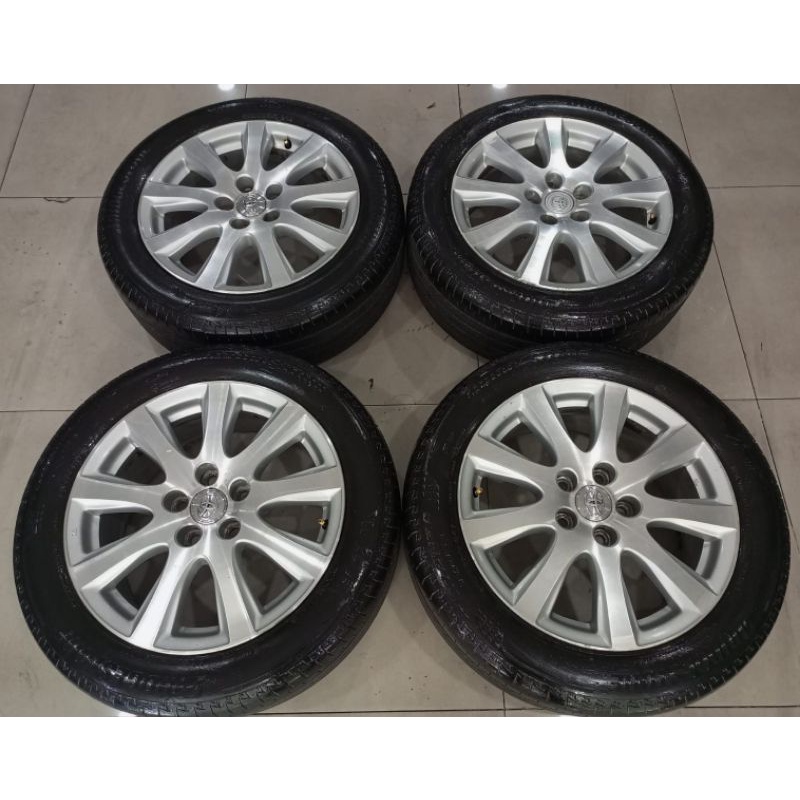 Velg Mobil Bekas Original Copotan Toyota Camry Ring 17 Pcd 5x114,3 + Ban BS 215 55 r17 Buat Inova Ca