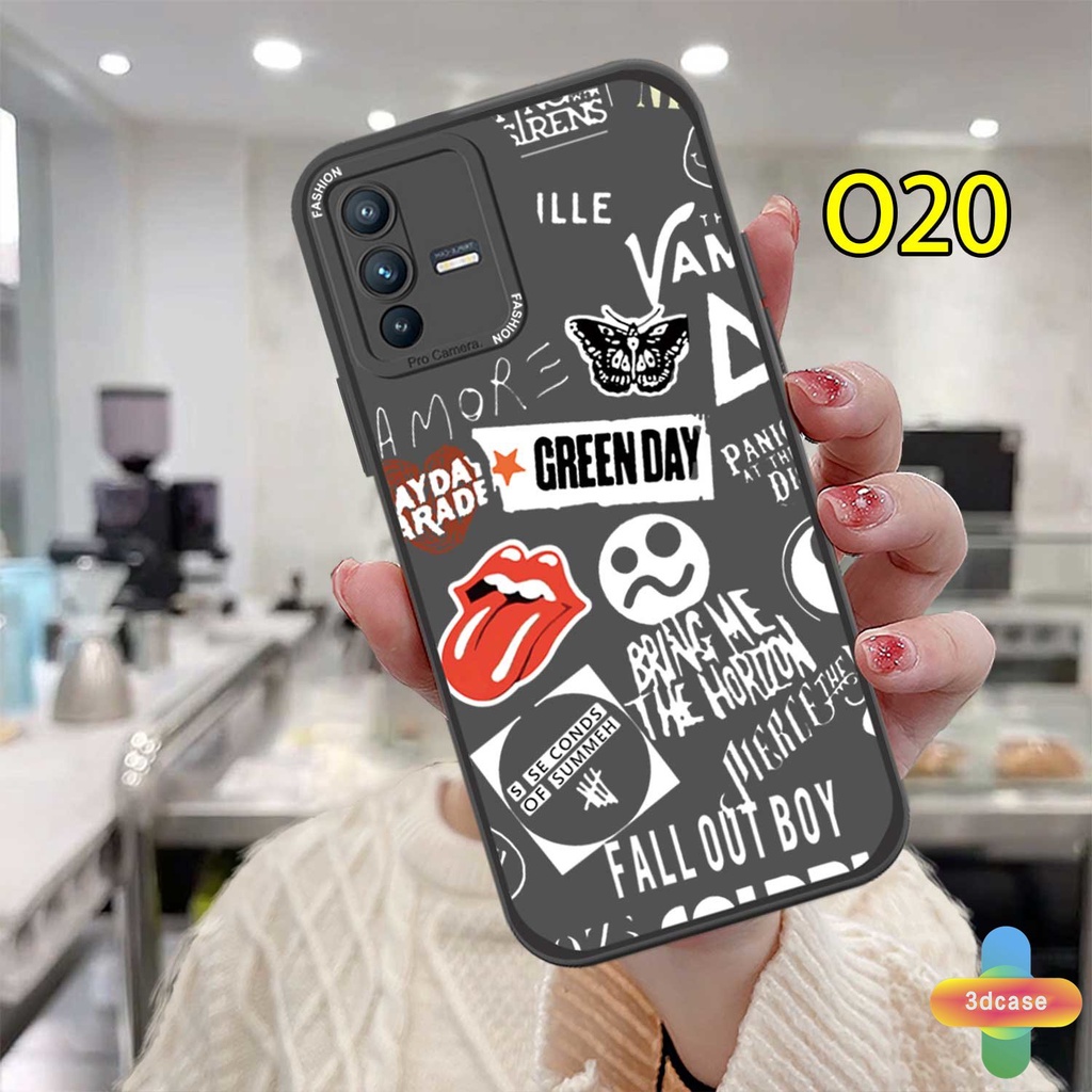 Realme C11 2021 C21Y C15 C21 C25 C20 C3 C12 C25S 5 5S 5i C17 7i C1 C25Y C2 C3i 6i C20A Narzo Ins Trendy Merek Sticker Label Huruf Kupu-Kupu Soft Case