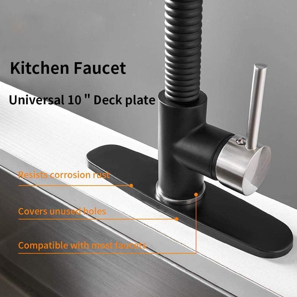 Chookyy Plat Kran Penutup Lubang Stainless Steel Panel Hias Wastafel Base Faucet Deck Plate