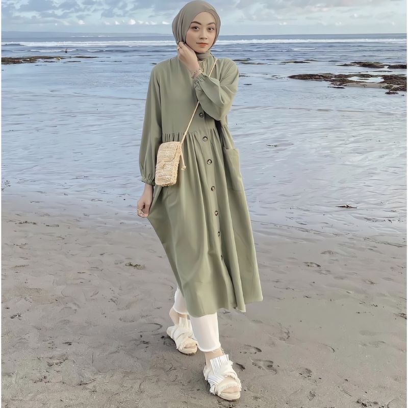 Pocku Midi Dress Premium Cotton Linen
