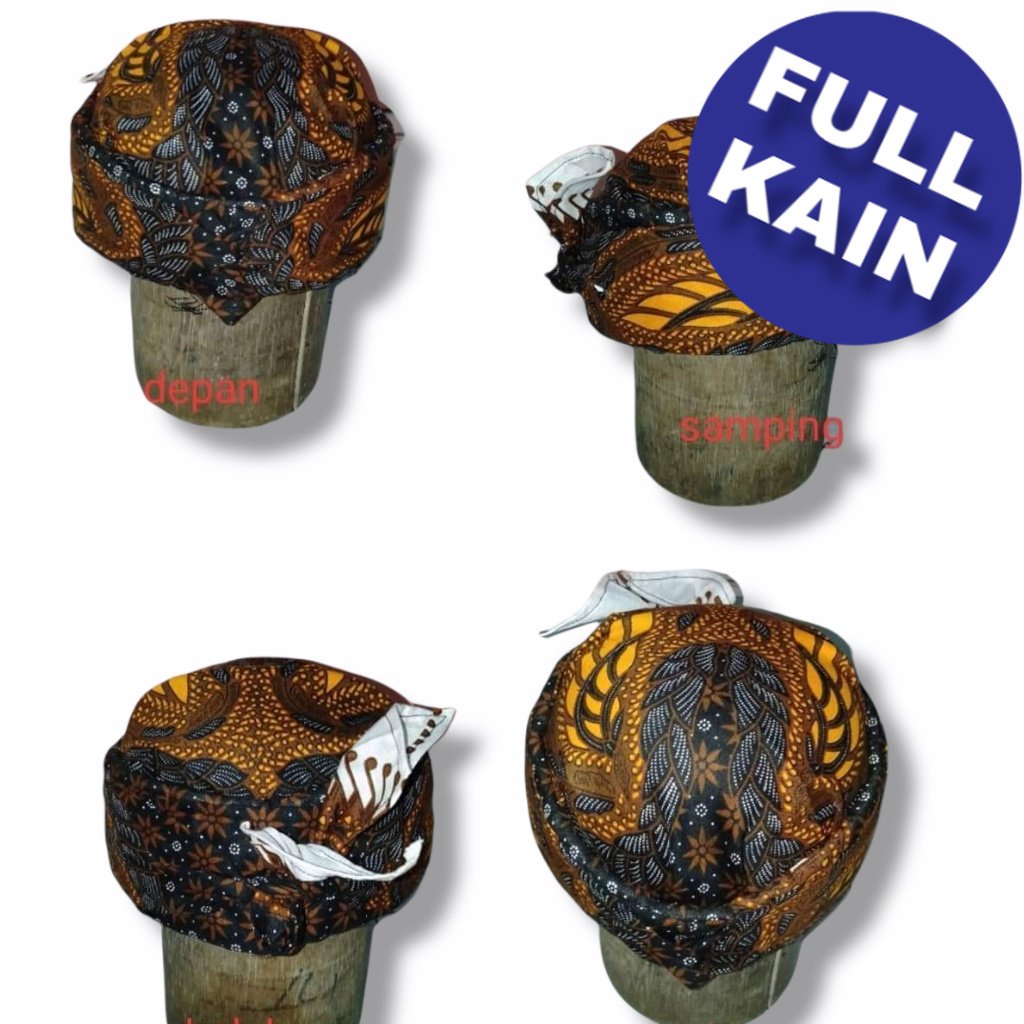 iket parekos FULL KAIN praktis tapak kebo sunda praktis permanenbarangbang semplak - udeng sunda - i