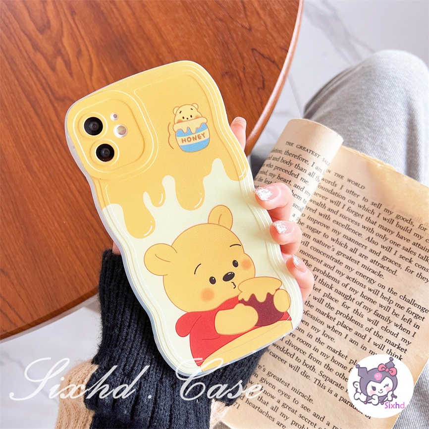 Redmi 12C 11A 10C 9T 9C Note 12 11s 11 10 9 8 Pro 10A 10 9A 9  A2 A1 Xiaomi 11Lite 12T 12Lite 11T 10T Poco M3 F3 X5 X4 X3 Pro Cartoon Cute Bear Soft Wave Edge Soft TPU Case