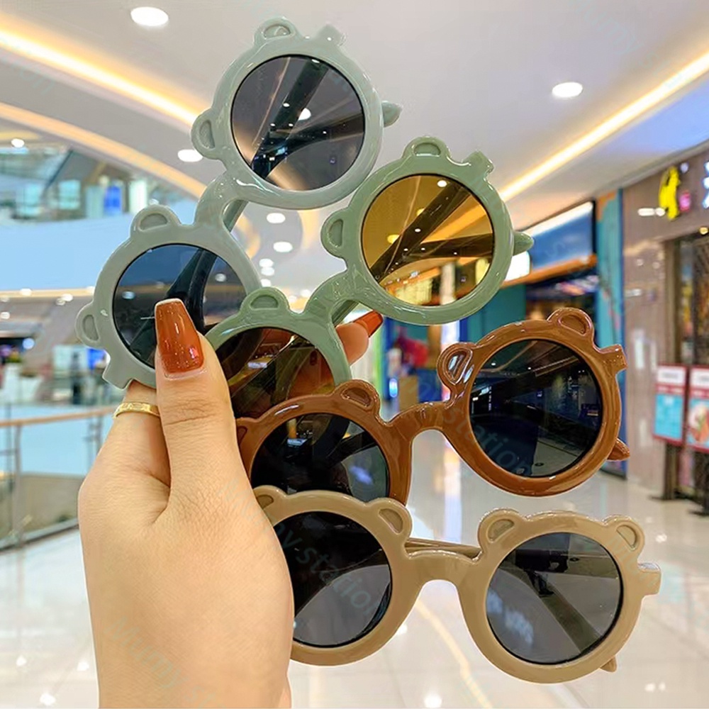 Mumystation Kacamata Anak Beruang Fashion Telinga Beruang Kaca Mata Hitam Kids Sunglasses