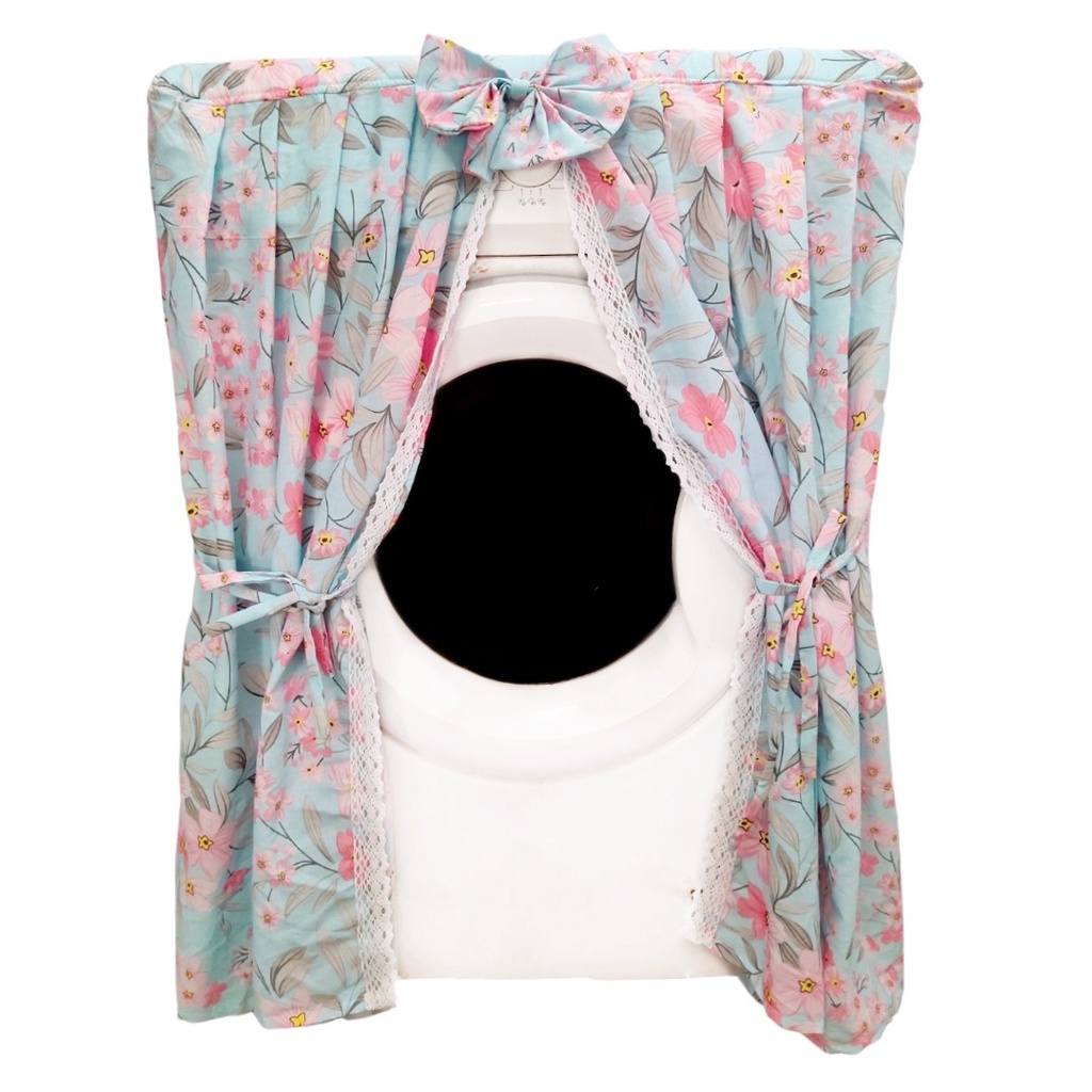 Cover / Sarung Mesin Cuci Front Loading Katun Renda Premium