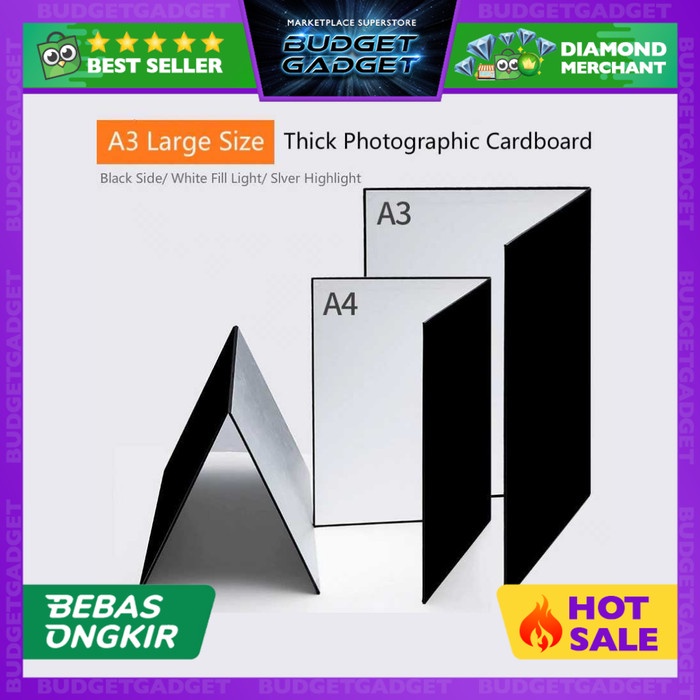 

BISA COD Papan Reflector Lipat Cardboard 3in1 Reflective Paper - A3R