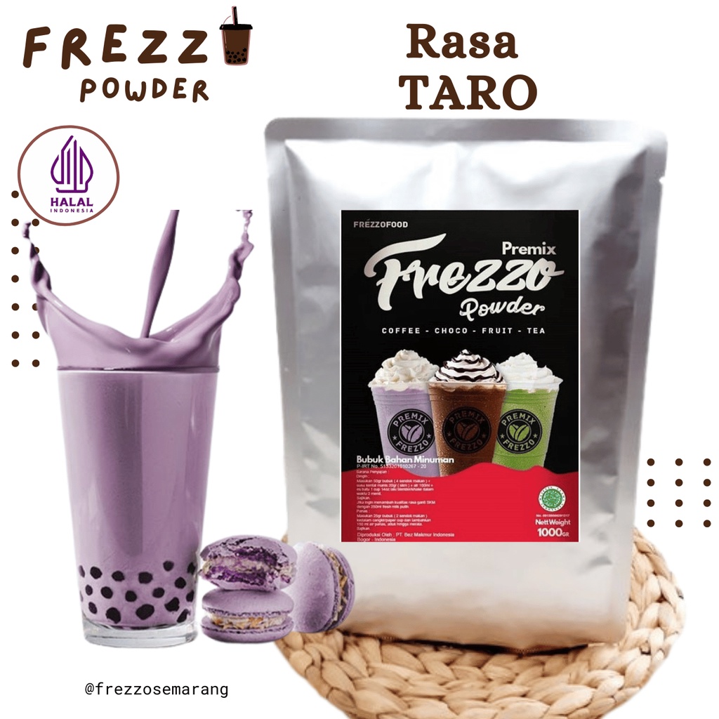 1 KG FREZZO POWDER RASA TARO | BUBUK MINUMAN RASA TARO | POWDER DRINK | BOBA BROWN SUGAR |