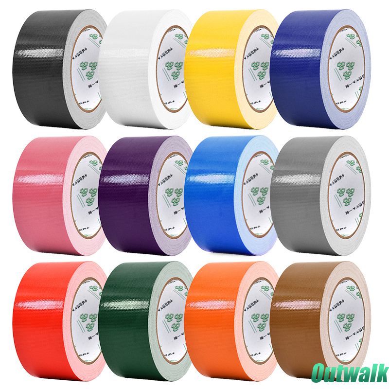 ღ Multicolor Kain Dasar Kuat Tahan Air Tape Karpet Lantai Kaset Viskositas Tinggi Pita Perekat Dekorasi Diy Tape 45Mm 10 Meter