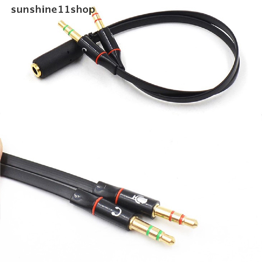 Sho Adaptor 3.5mm TRRS 2pria1wanita Jack mini 3.5mm 4pin Splitter Mikrofon Audio Stereo Soket Kabel Gepeng Ke 2konektor 3pin N