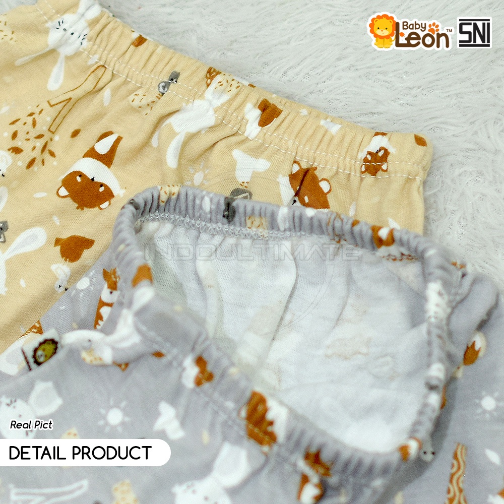 Setelan Baju Pendek + Celana Pendek Bayi (0-3 Bulan) BABY LEON Baju Bayi Baru Lahir Baju Tidur Bayi Setelan Baju Bayi Unisex DS-113 DS-114 SM-901