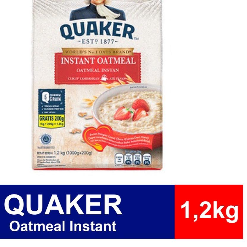 

☻ Quaker Oatmeal Instant 1,2kg HALAL! PROMO! ☊