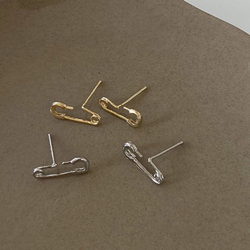 925cap Tidak Teratur Pin Anting Untuk Pria Dan Wanita Pasangan Kepribadian Kertas Klip Anting-Anting Warna Perak Perhiasan Hadiah