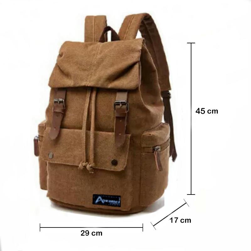 Tas Ransel Canvas IAC Absolute Backpack Up to 15 inch - Tas Pria Tas Wanita Daypack - Sekolah Laptop Punggung