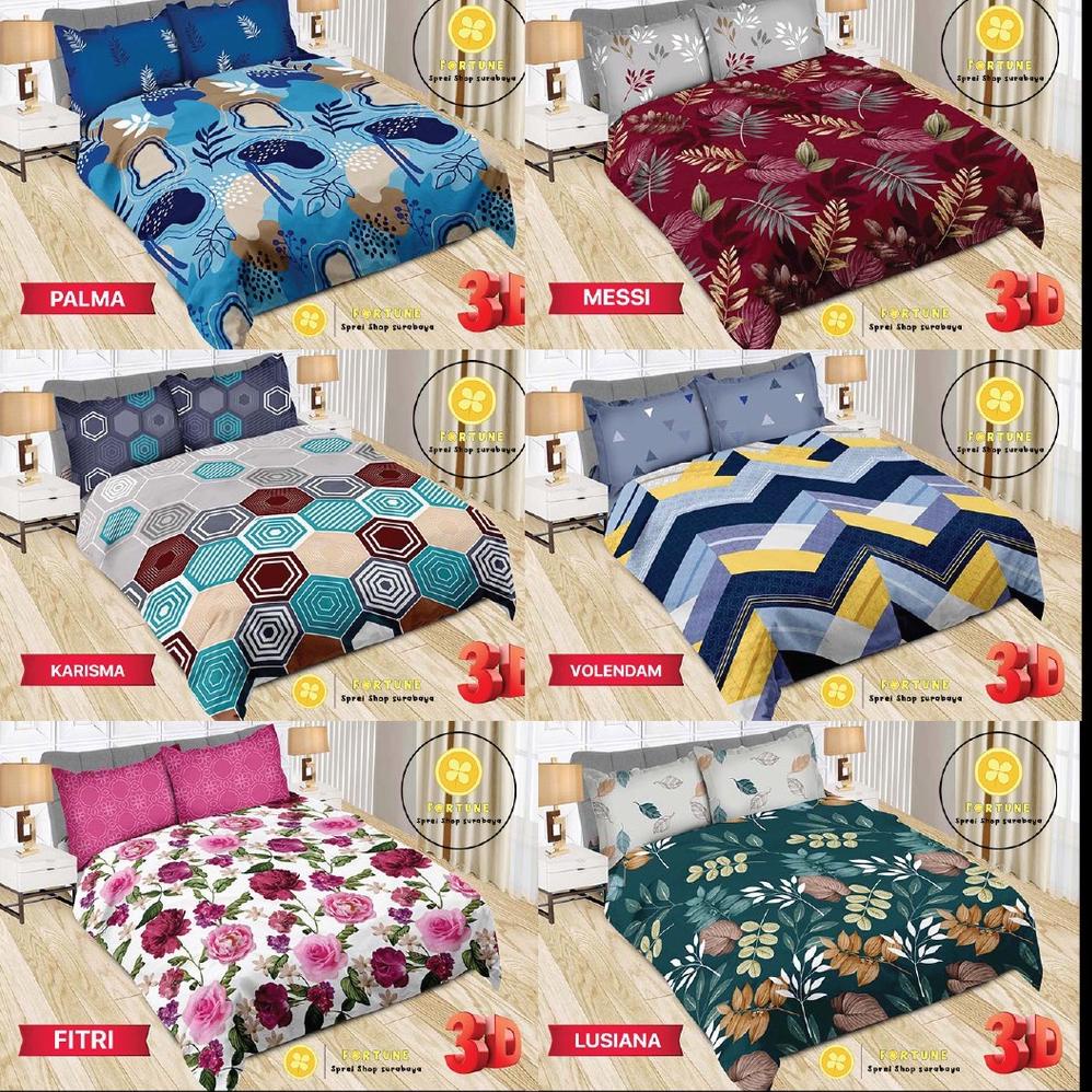 8.8 Sprei King BONITA 3D Disperse 180x200 Bantal 4, B4 (BISA COD) no. 1
