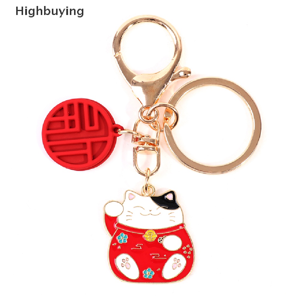 Hbid Anime Lucu Lucky Cat Fortune Keychain Gantungan Kunci Mobil Untuk Wanita Tas Pendent Glory