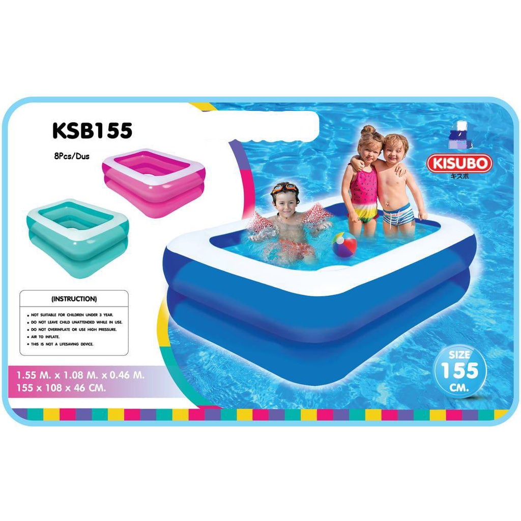 PROMO KOLAM RENANG 1M / KOLAM KISUBO / KOLAM BESAR KOTAK UK 2M / KOLAM 3METER