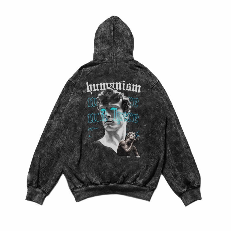 Sweater Hoodie Washed Distro Motif Humanist Metal Metal | Jaket Hoodie Sandwash Pria