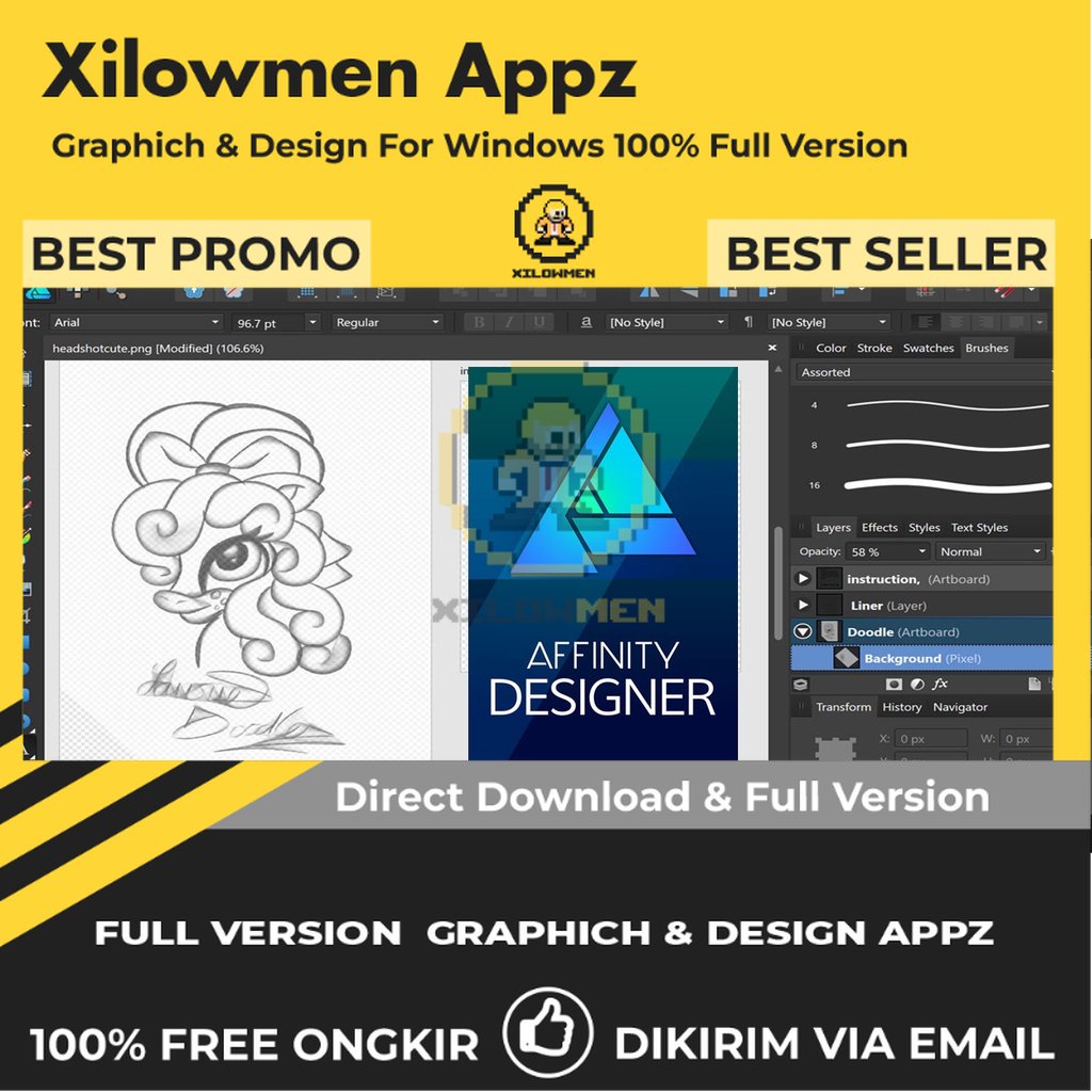 [Full Version] Serif Affinity Designer Pro Design Graphics Lifetime - Software desain grafis vektor untuk kreativitas dan ilustrasi