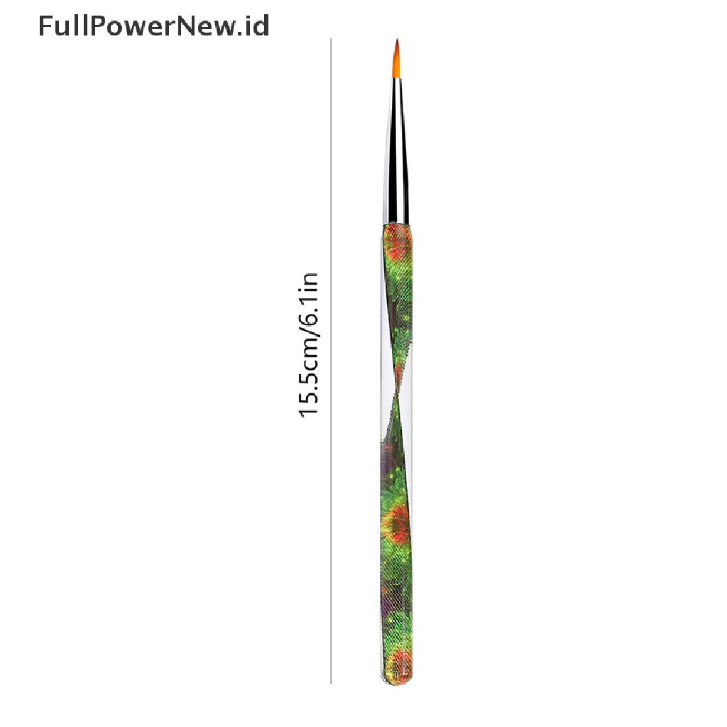 Power 1Pc Paku Ukir Gambar Kuas Garis Kuku UV Gel Brush Pen DIY Art Tool ID