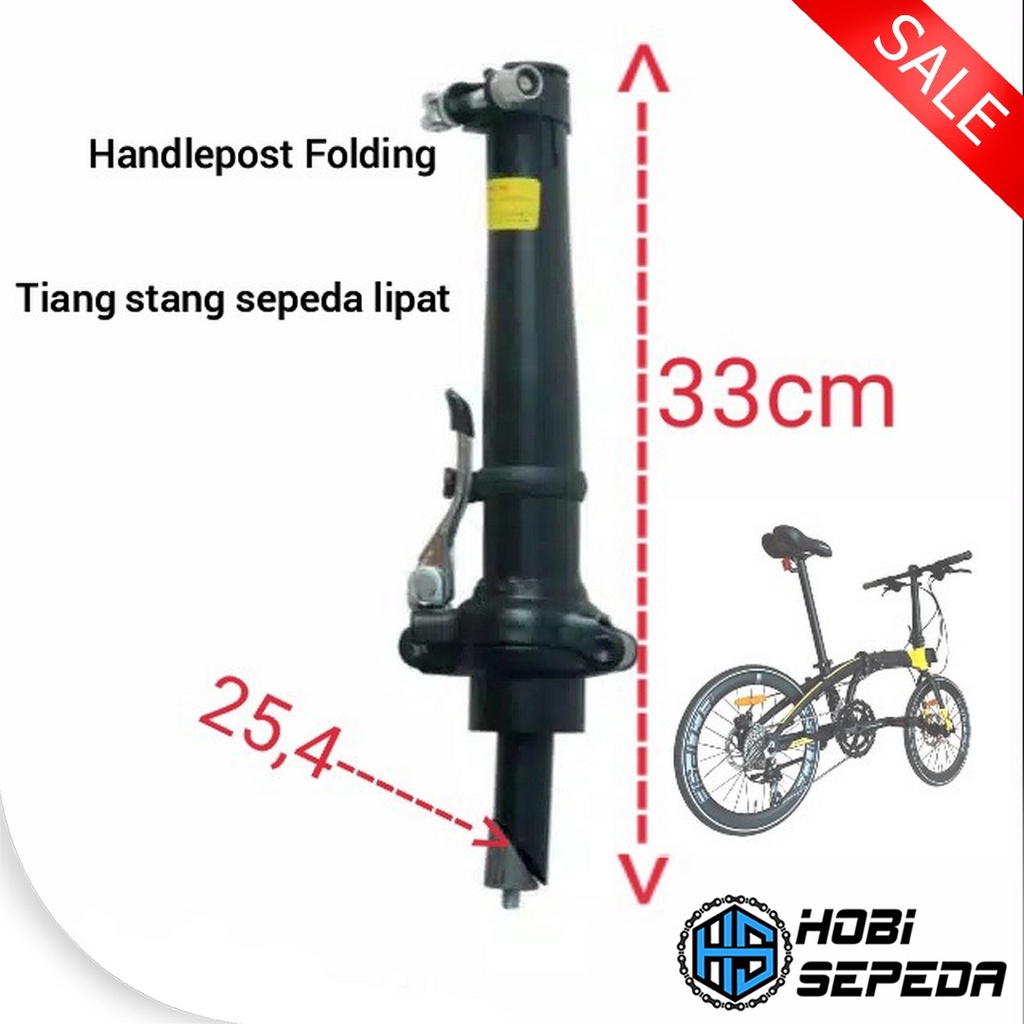 Tiang Stang HandlePost / Tiang Stir Sepeda Lipat Pacific / Element Bnb