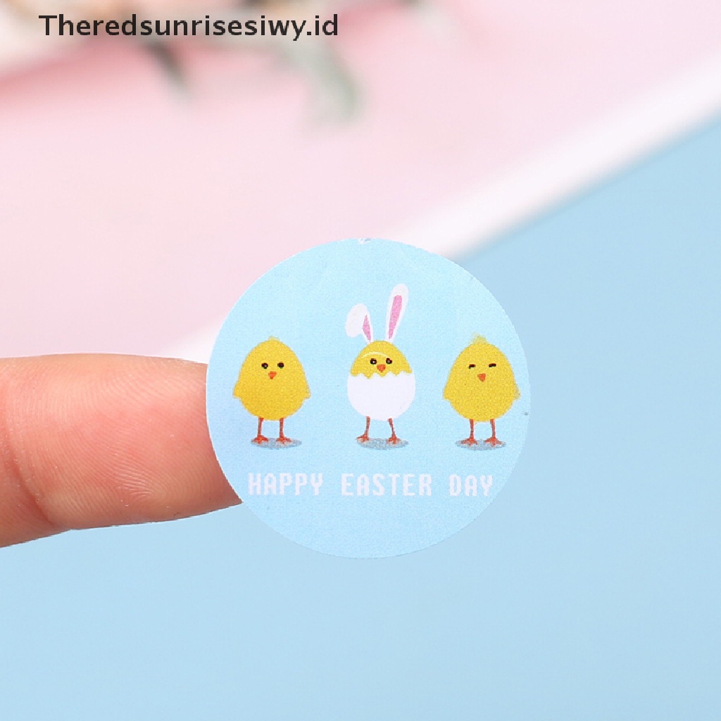 # Baju Lebaran # Happy Easter Stiker Kelinci Self Adhesive Seal Label Sticker Dekorasi Handmade~