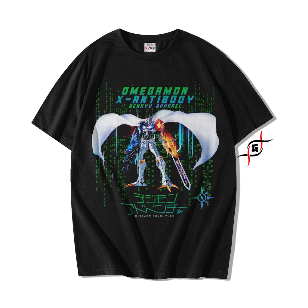 GENRYU Omegamon X-Antibody / Omnimon Anime Digimon Adventure Baju Kaos T-shirt Cotton Combed 24s