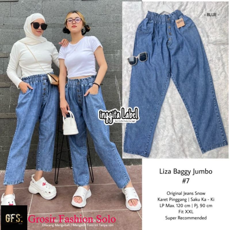 LIZA BAGGY JUMBO #7 | CELANA BOYFRIEND JEANS | BY INGGITA