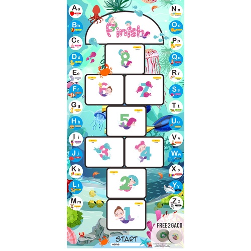 Engklek Jumbo Modern 2.0 Hopscotch Karpet Bermain Engklek Anak Terbaru Free Gaco