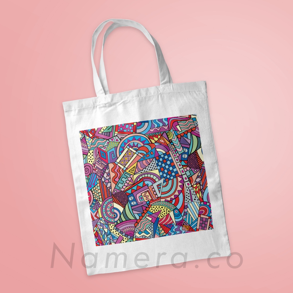 Tote Bag Resleting Fashion Tas Totebag Wanita Motif terbaru