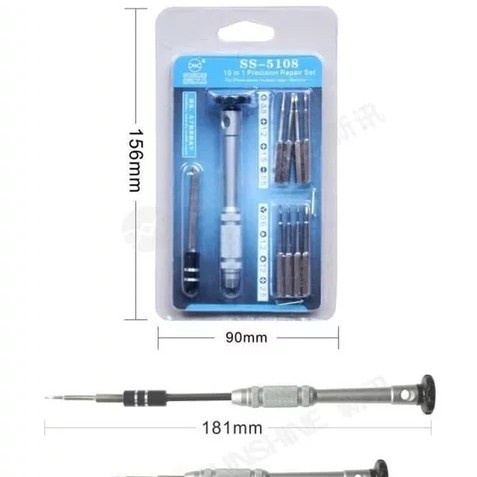 Obeng Set Sunshine SS-5108 10 in 1 Screwdriver 10in1