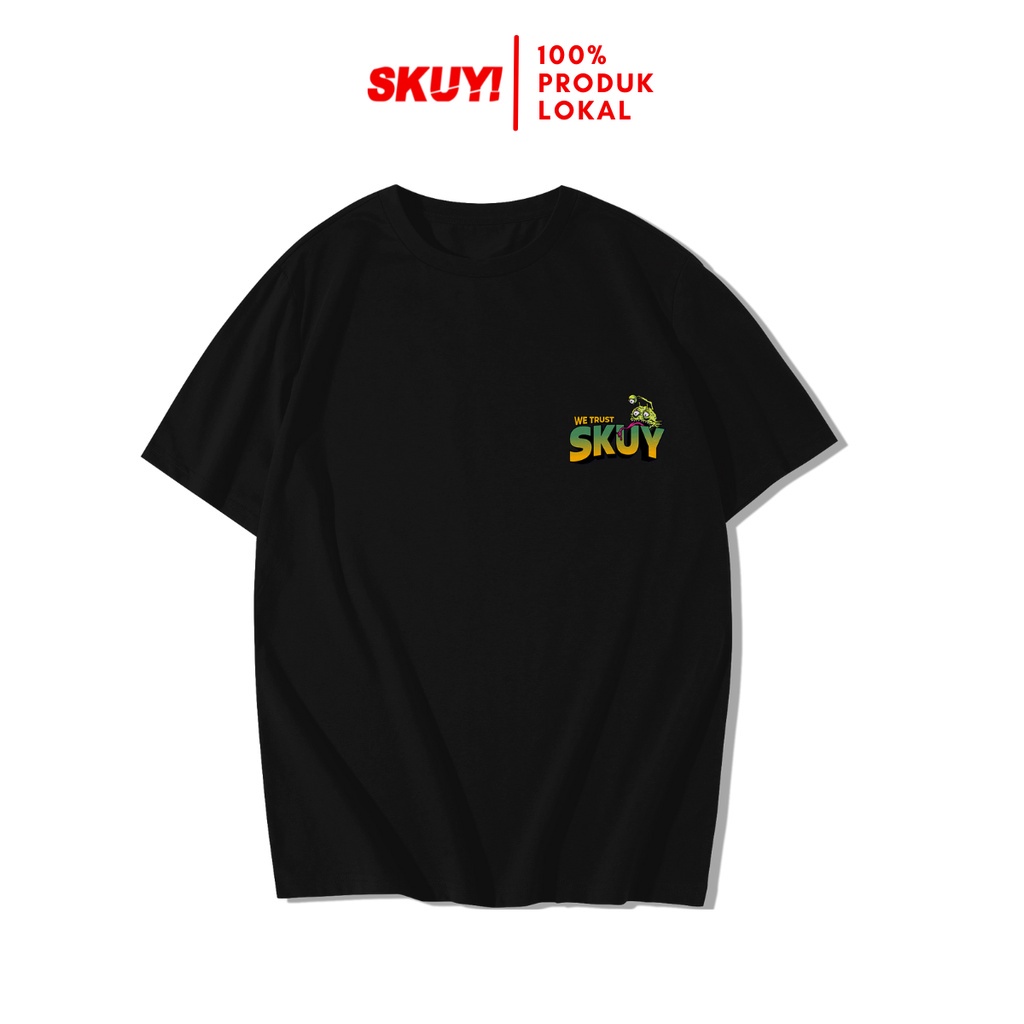 Kaos Skuy Dewasa Hitam Unisex | Alien Attack SKY139