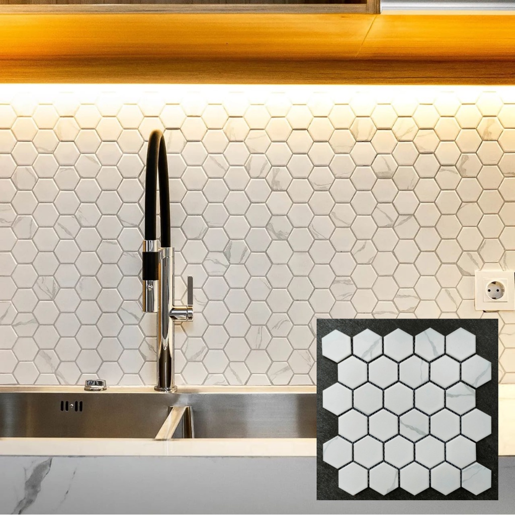 Singres Mosaic HEXAGONAL Series Mozaik Interior / Mosaic Dinding Dapur Kitchen Set / Keramik Dinding