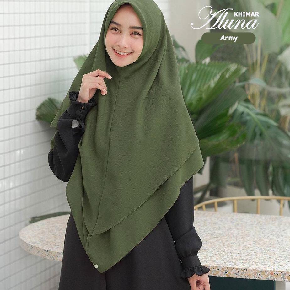 ✥ Khimar syari Zayra aluna hijab dua layer / jilbab syari jumbo / kerudung syari khimar / instan hij