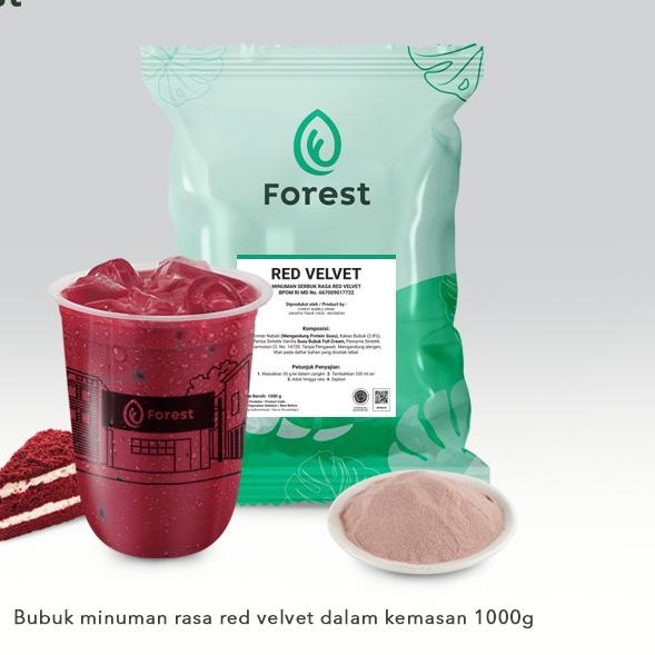 

✨Grosir✨ Bubuk Minuman RED VELVET Powder 1000g - FOREST Bubble Drink serbuuu !