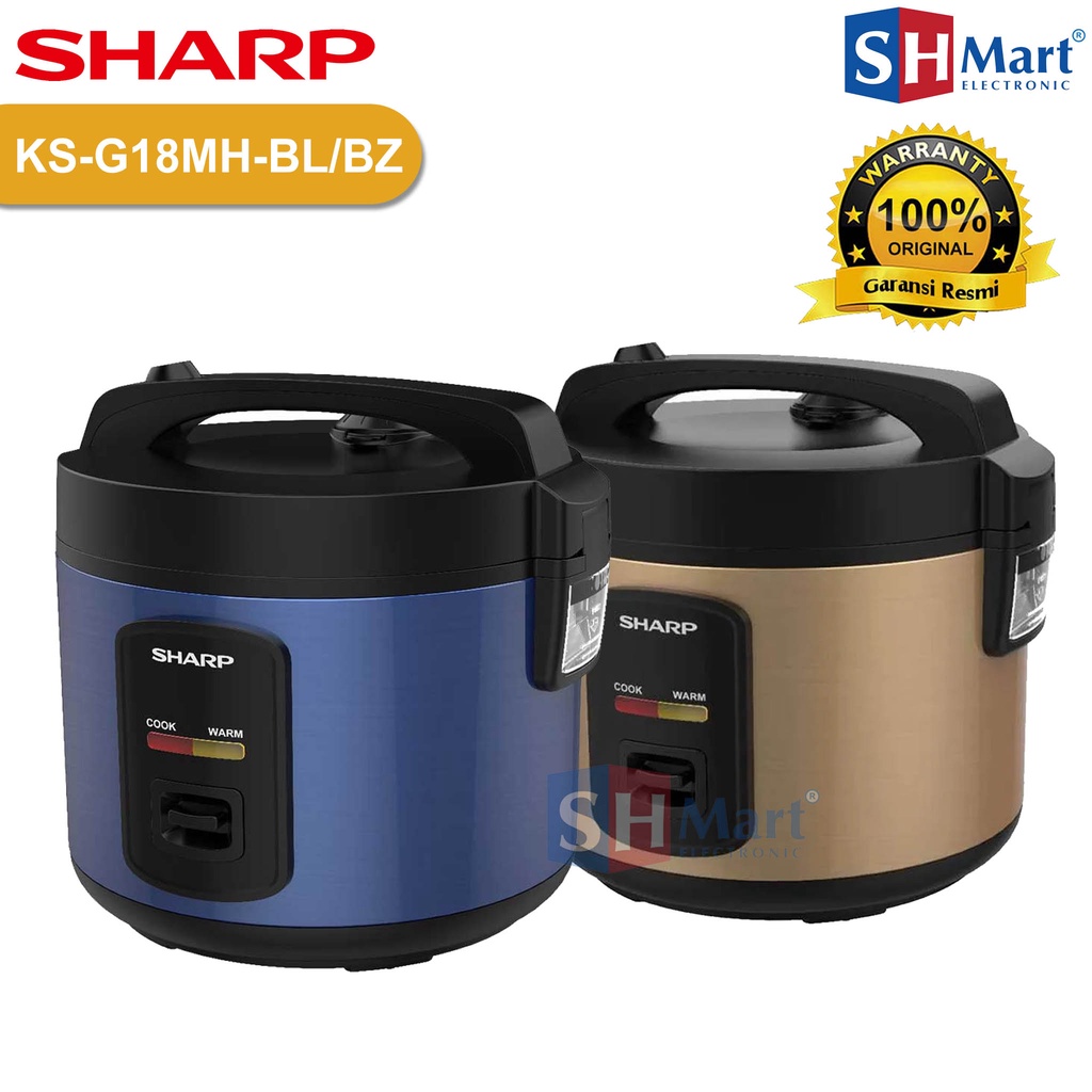 RICE COOKER SHARP 1,8 LITER KS-G18MH-BZ/BL PENANAK NASI 400 WATT GARANSI RESMI