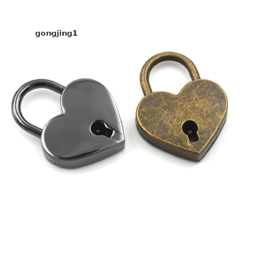 Ggg Gembok Mini Love Bentuk Hati Padlock Tiny Luggage Bag Case Lock Dengan Kunci ID