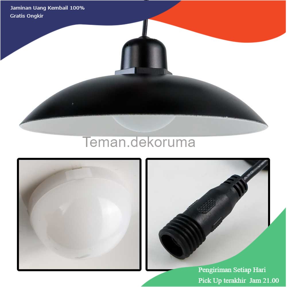 TD - LMP KSIJEH Lampu Gantung Hias Outdoor Solar Power IP65 Cool White 2 Lamp - KJ192