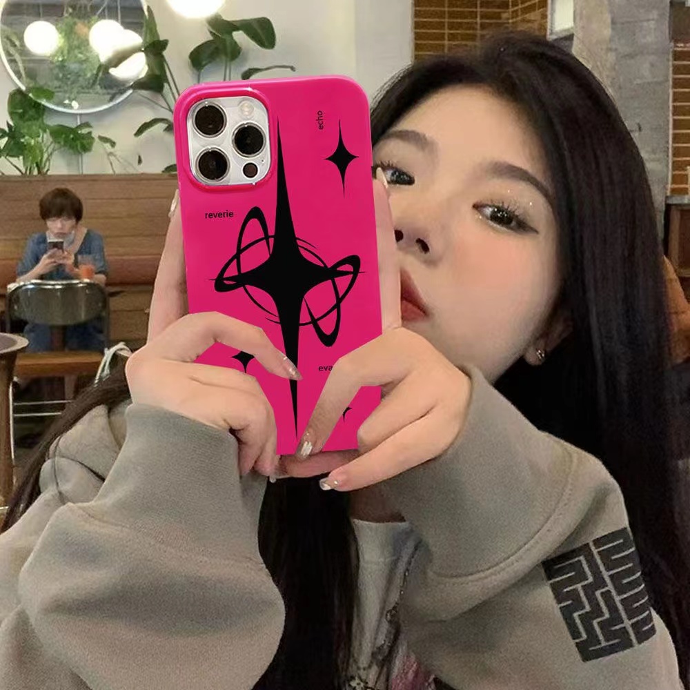 IPHONE Ins Pola Bintang Cocok Untuk Iphone14 14pro 14plus 13 13mini 13pro 13prm iPhone12 7Plus 8Plus Xr XS 13 12mini Pro Max TPU Empat Sudut Casing Ponsel Tahan Guncangan